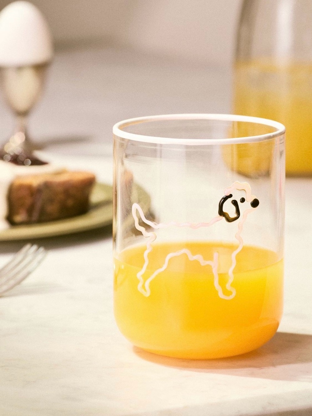 Anthropologie Love Notes Dog Icon Juice Glass